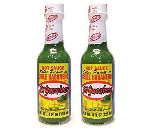 El Yucateco Hot Sauce Salsa Picante de Chile Habanero (Green 4 oz) 2 Pack by El Yucateco