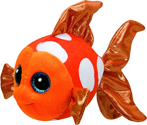 TYBeanie Boo Plush - Sami The Orange Fish Toy, 37176, 3 Years & Above, Orange