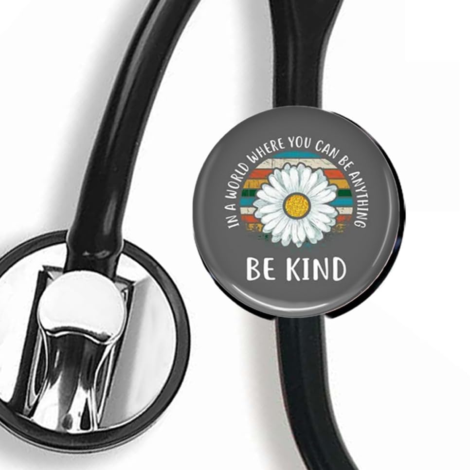 Ajux Be Kind Stethoscope Tag Personalized,Nurse Doctor Stethoscope ID Tag Customized, Medical Stethoscope Name Tag