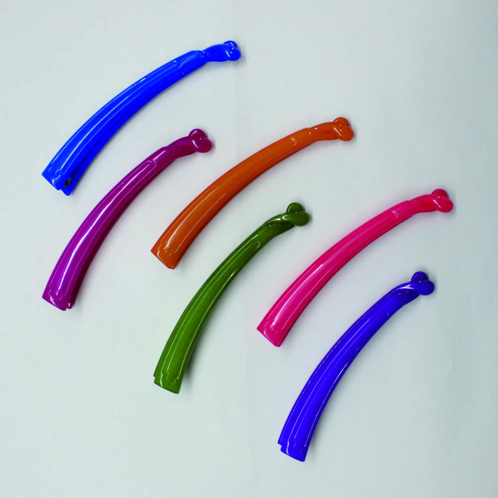 WESTEND Slim Banana Unbreakable Hair Clip For Women/Girls Set of 6 Multicolour 508