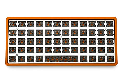 Drop + OLKB Preonic Keyboard MX Kit V3 — Compact Ortholinear Form Factor, Programmable QMK PCBA, Kaihua Hotswap Sockets, USB-C, Anodized Aluminum Case, (Orange)