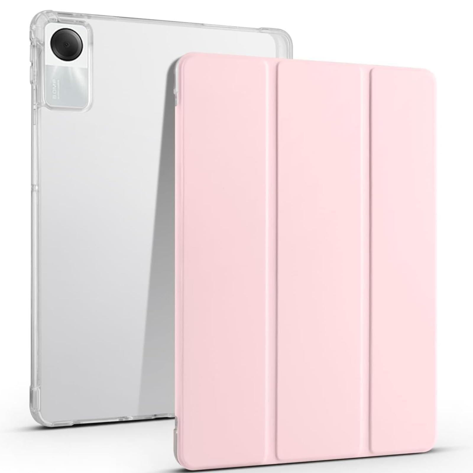 NESLIN Cover Compatible with Xiaomi Redmi Pad SE 11 inch 2023 Case, Slim Lightweight TPU Shockproof Bumper Cover with Clear Back Shell Protective for Redmi Pad SE 11" 2023 (Pink)