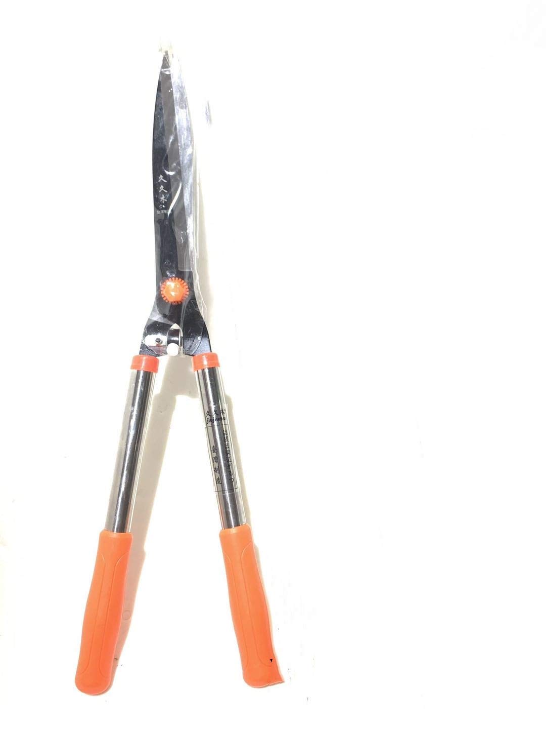 HYLAN Garden Hedge Shears, Garden Scissor with Stainless Steel Body,Hedge Clippers & Shears with Comfort Grip Handles,21 Inch Carbon Steel Bush Cutter（Made In Taiwan)(Orange)