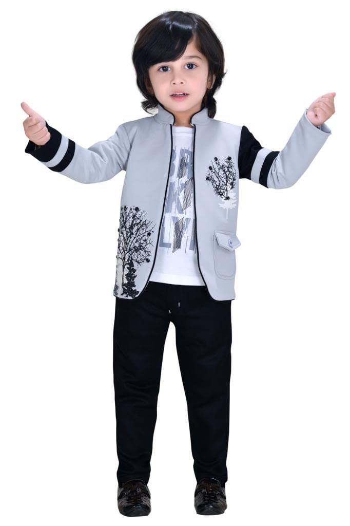 DOTSONDotson Clothing Set for Baby Boys- Jacket, Pant & T Shirt (3.5-4.5 Years)