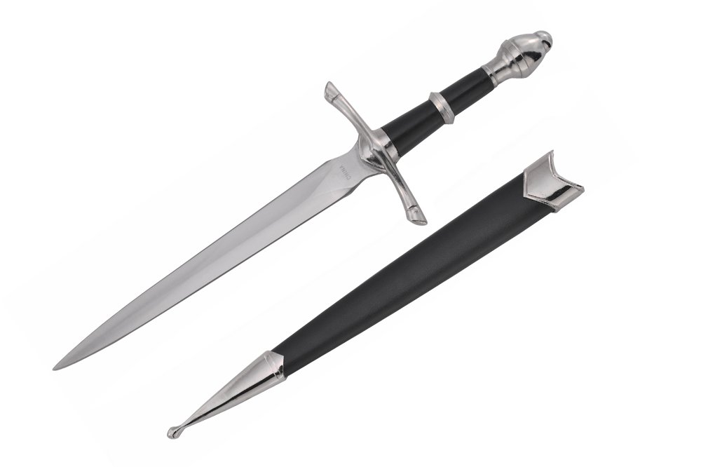 Co H-5921 Medieval Dagger with Black Scabbard, 14"