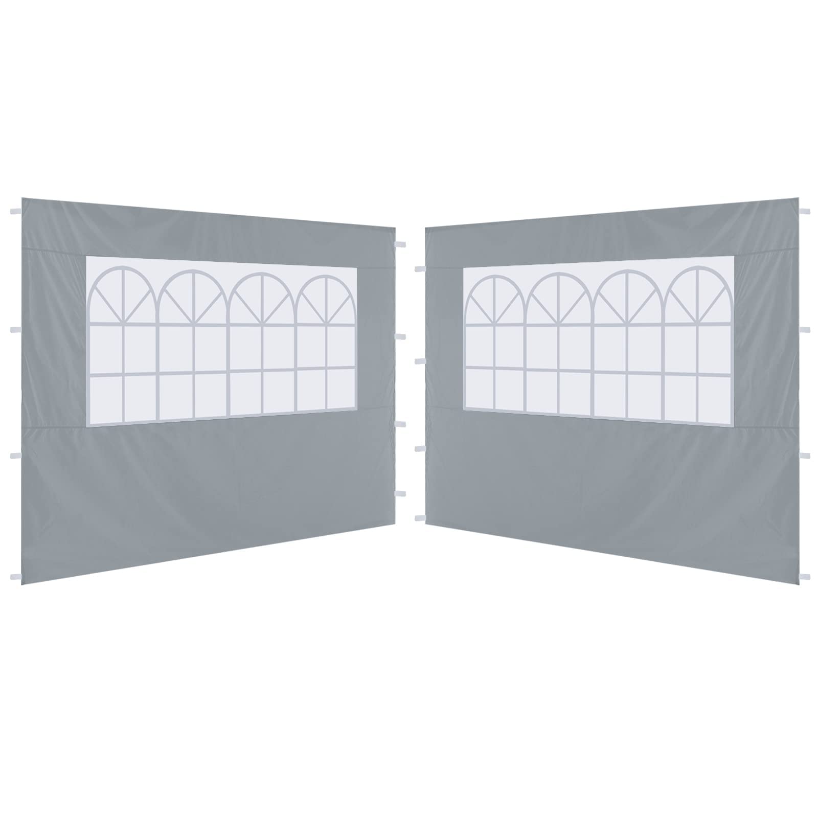 ABCCANOY 2 Packs of 10X10 Canopy Sidewalls with Church, Gray