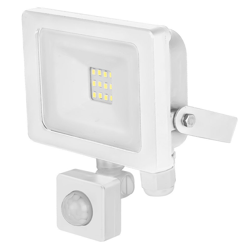 Status Arezzo Slimline Motion Sensor Light | White LED Security Light | 10W LED Flood Light | S10WSFLWPIR1PKB6