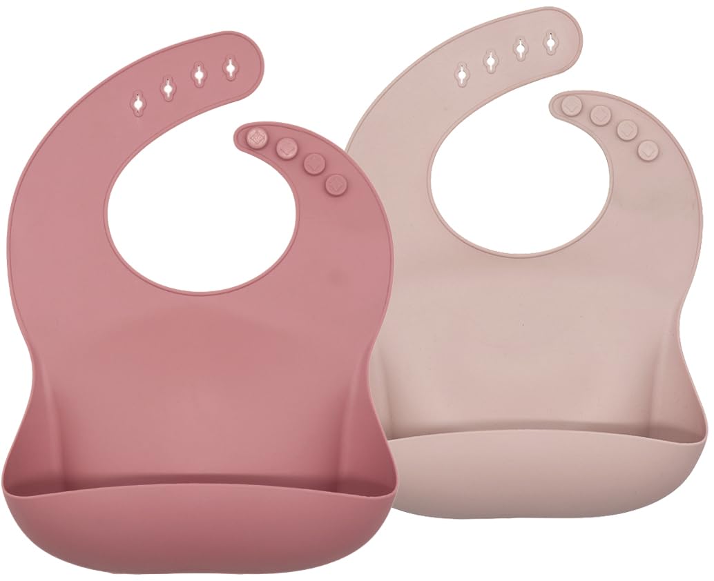 babees Premium Silicone Baby Bibs - Mess-Free Mealtime Solution - Adorable & Adjustable - 100% Food Grade Material