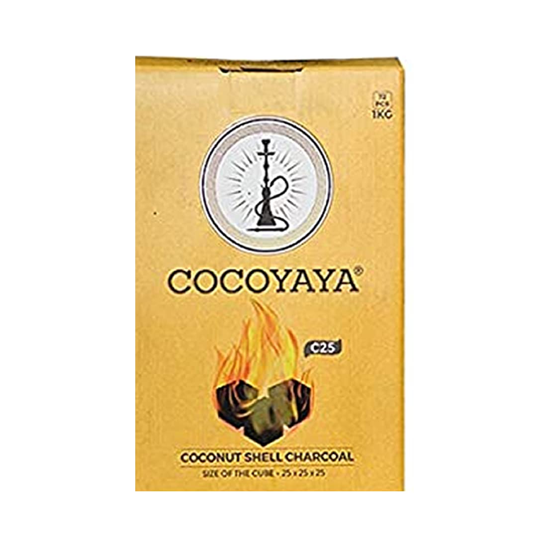 NGC COCOYAYA Coconut Charcoal for Hookah (Black) - 1 kg/72 Cubs