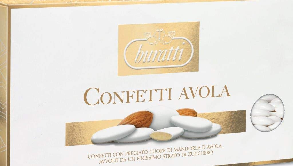 Italian White Wedding Sugared Almonds for Favours 1 Regina 38 Buratti