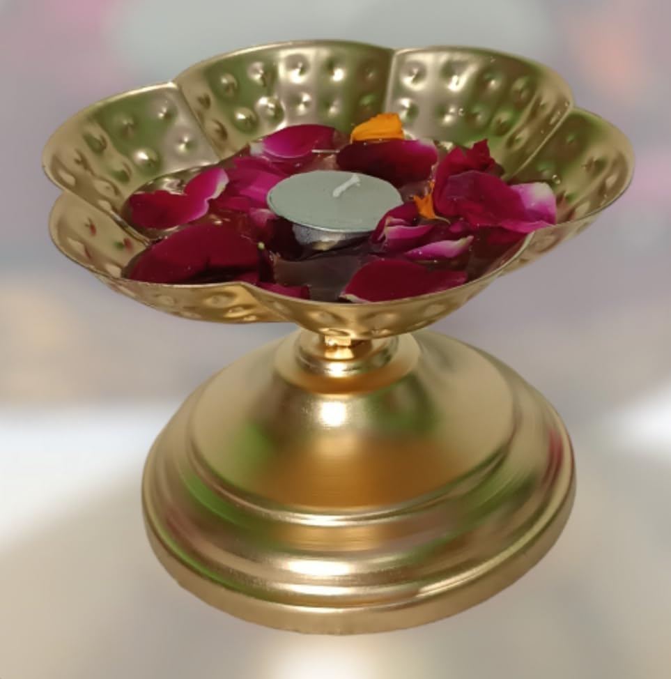 AUK Metals Urli Bowl, Decorative Bowl for Floating Candle and Lotus Flower