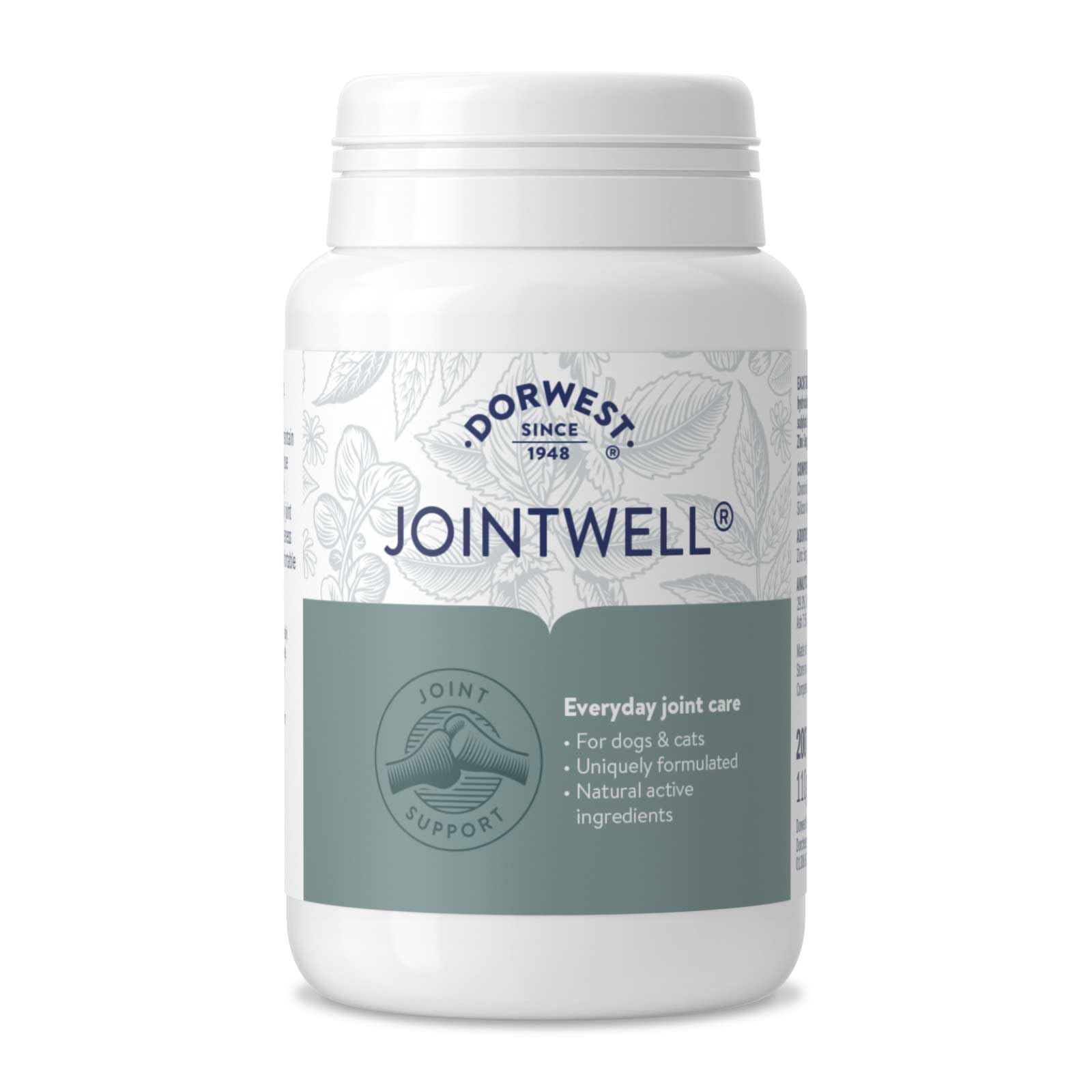 Dorwest JointWell 200 Tablets for Dogs & Cats – Natural Dog Supplements to Support Joint Mobility and Comfort, with Glucosamine, Chondroitin, Zinc, Vitamin C and Hyaluronic Acid