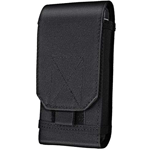 IronSeals Tactical Molle Phone Holster Pouch, Universal Belt Waist Bag for iPhone 13 Pro Max 13 Pro 13 13 Mini 12 Pro Max 12 Pro 12 11 Pro Max 11 X 8 Plus, Samsung S21 S20 S10 S9 Plus S8 Plus, Size L