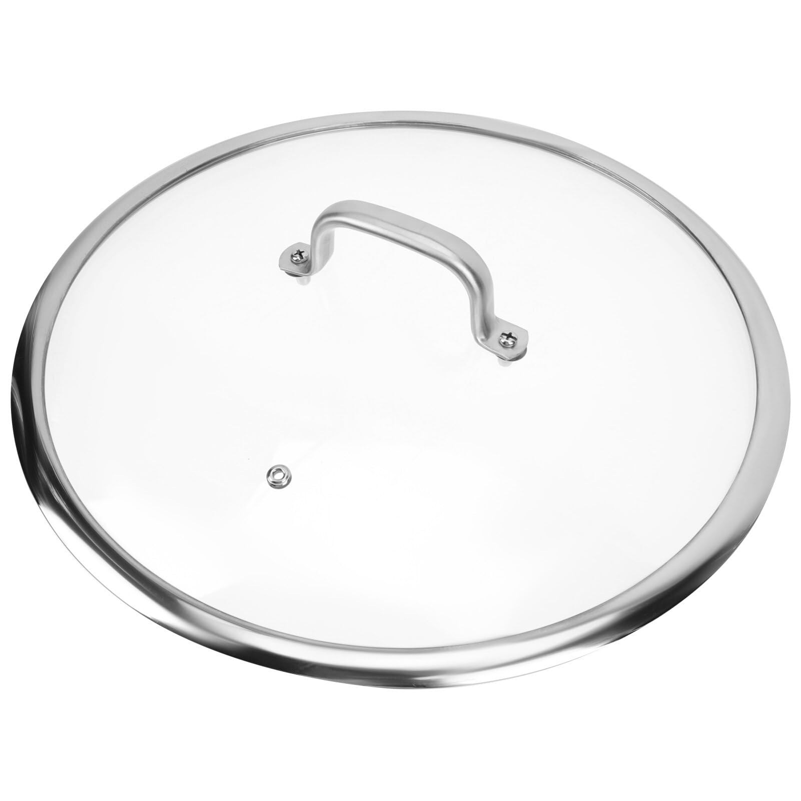 Tofficu Glass pot lid, 13 Inch Universal Lid with Handle, Replacement pot Cover Wok Lid for Pots Pans Fry Pan