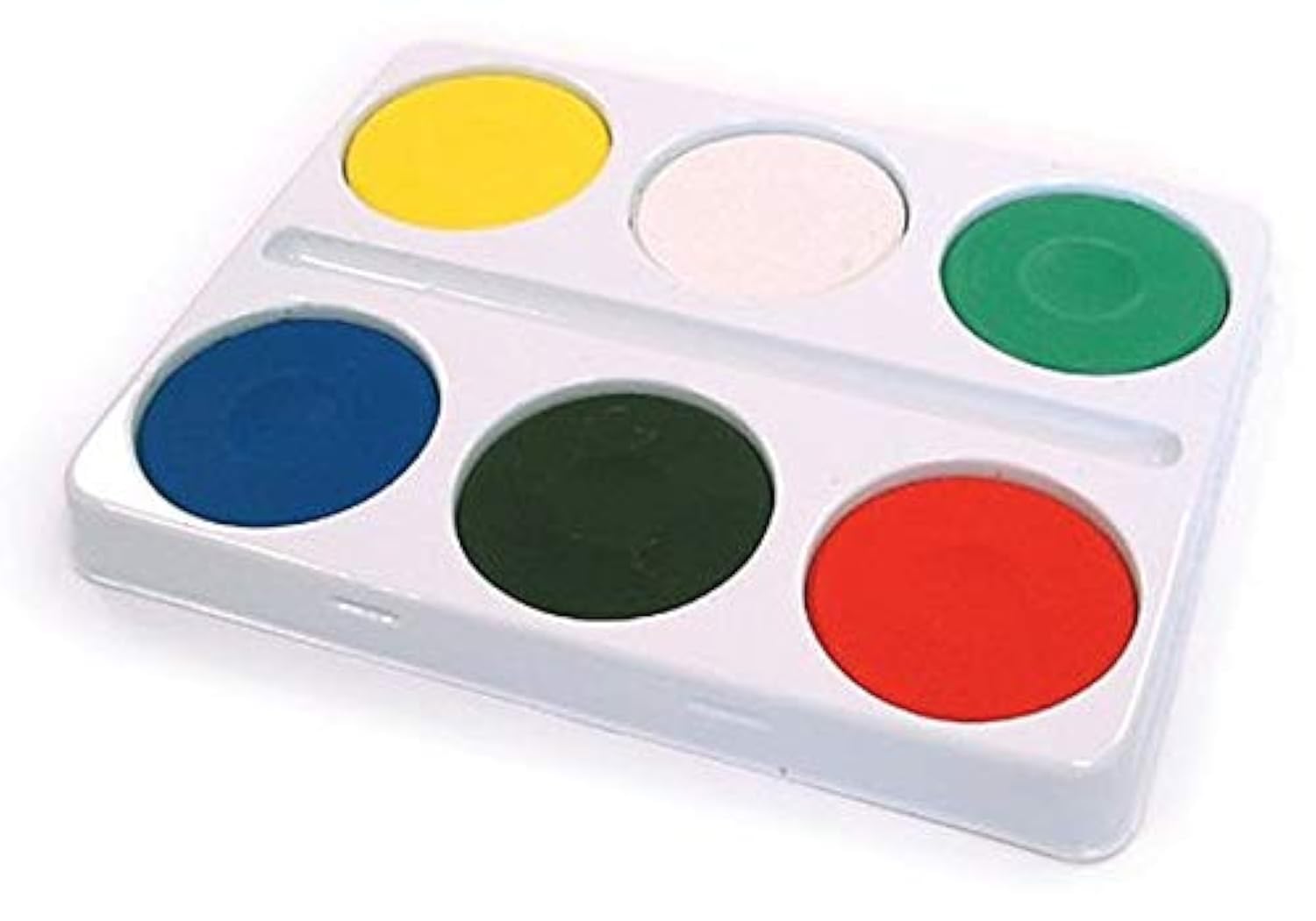 Lexicon Select 6 Watercolour Blocks & Palette for Kids with Brush Holder and Colour Mixing Chart School Craft Paint