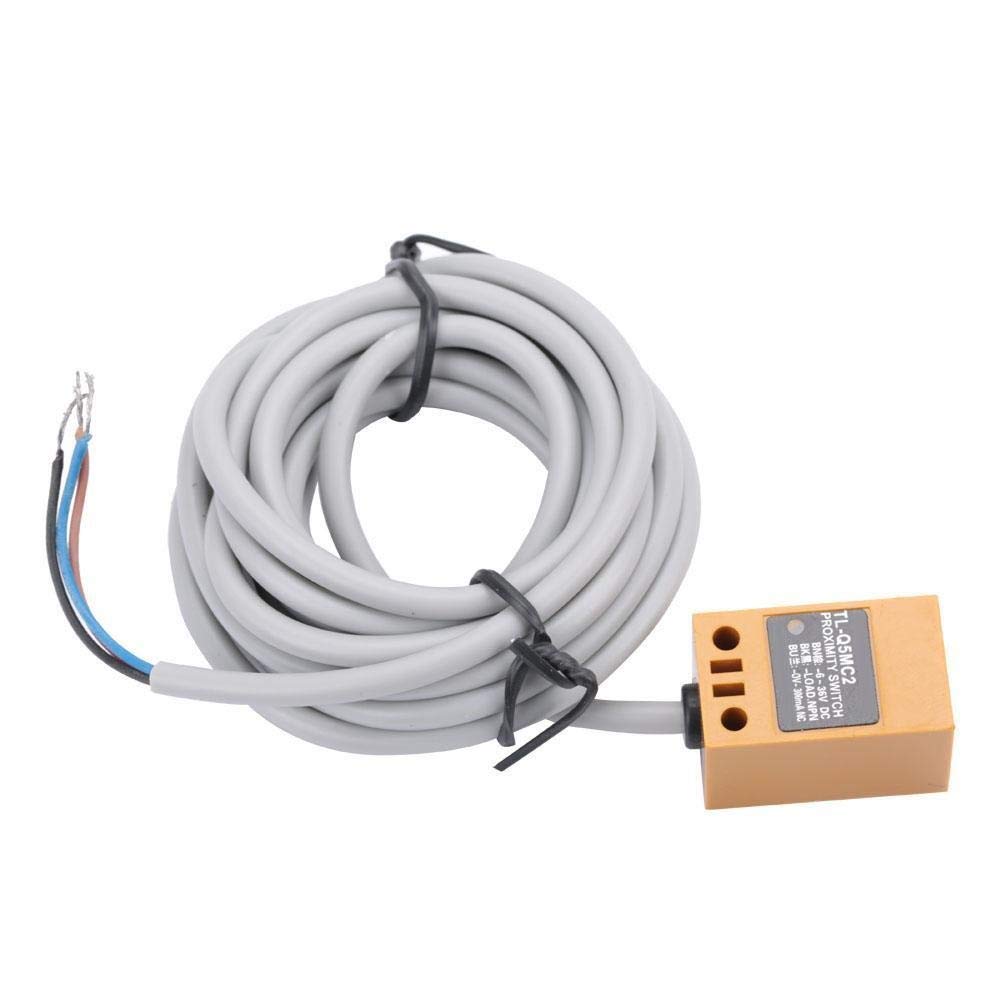 Maxmartt Tl-Q5Mc2 Inductive Switch,TL-Q5MC2 NPN Proximity Sensor Switch Inductive Sensor 3 Wire Normally Close Distance 5mm