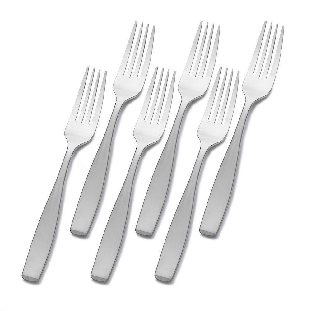 MikasaSatin Loft Stainless Steel Dinner Fork, Set of 6