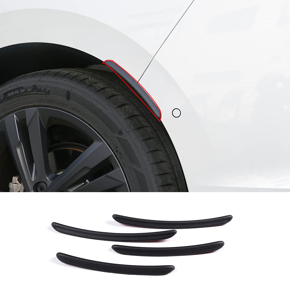 METYOUCAR4Pcs Car Wheel Eyebrow Decorative Sticker, Car Wheel Arch Protectors For Volkswagen Golf 8 MK8 2020-2022