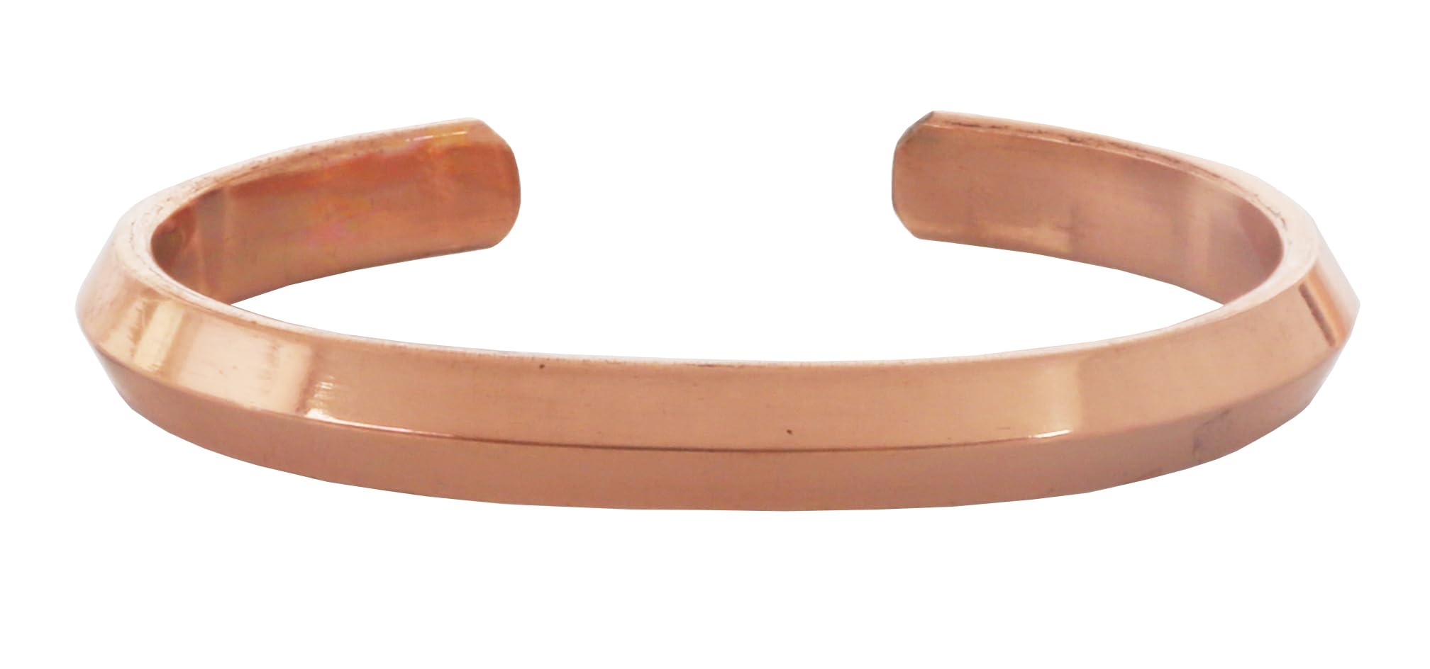 Touchstone Handcrafted My Skilled Artisans Pretty Tapered Gorgeous Hand Forged With Solid High Gauge Pure Copper Bracelet In Natural Tone For Women And Men.