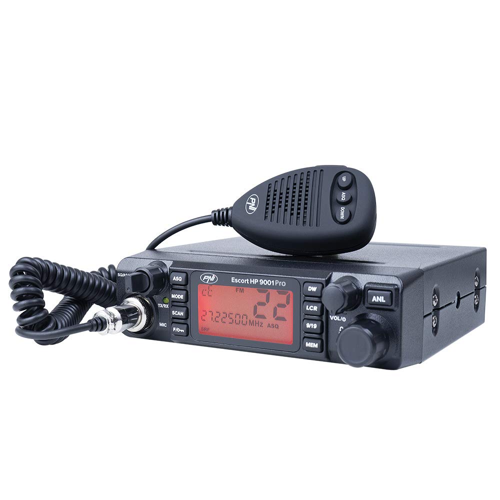 Radio CB PNI 9001 PRO ASQ Adjustable, AM-FM, 12V / 24V, 4W, Scan, Dual Watch, ANL, Multi-Color Display