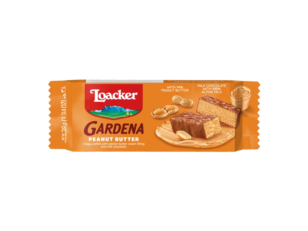 Loacker Gardena Peanut Butter 38 grams, Brown