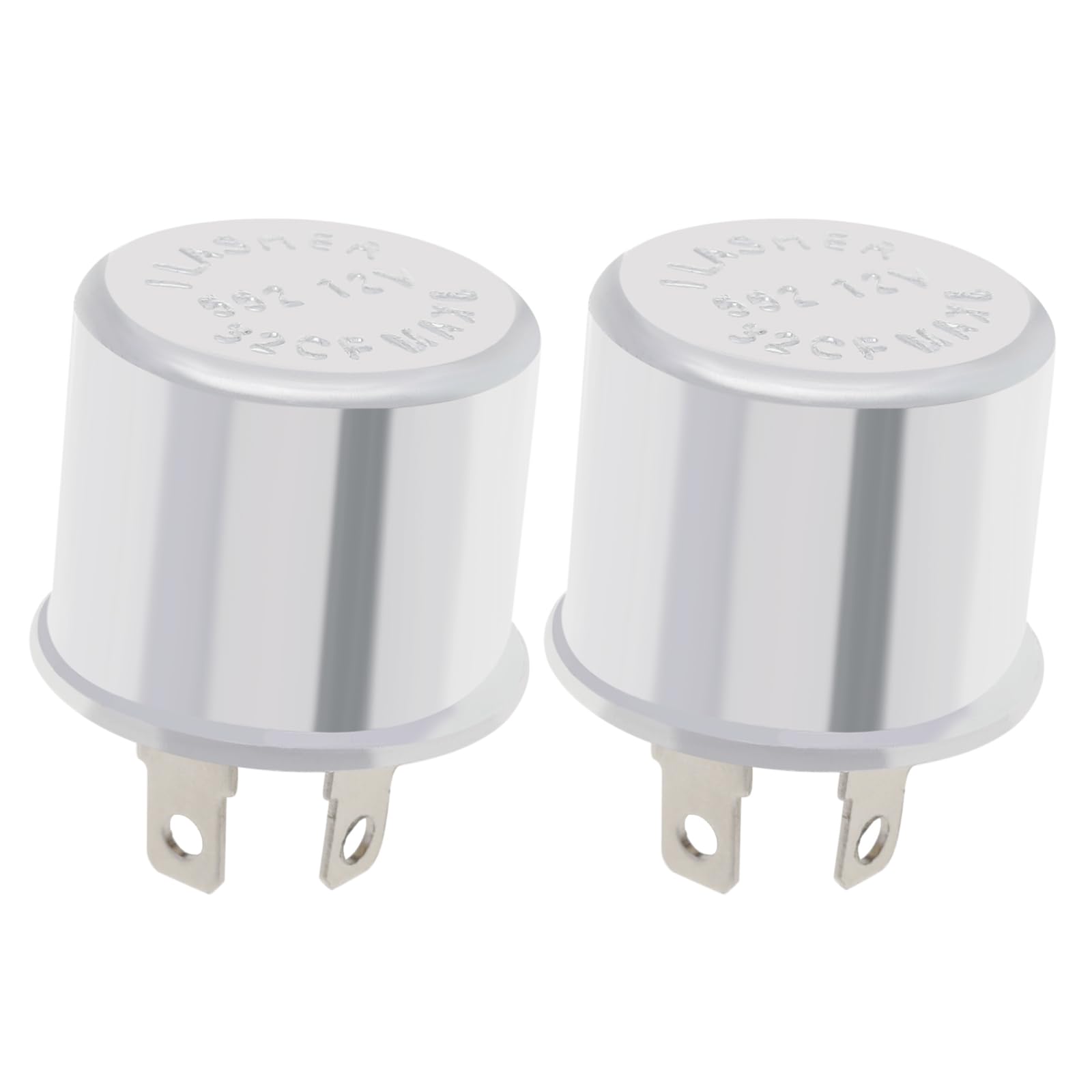 EMSea2PCS 2 Pin Flasher Units Relay 12V 20A 47W for Fixing Flashing Turn Signal & LED Blinking Issues Classic Cars Motorcycle Vans Older Lorry Trucks