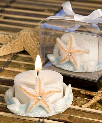 FASHIONCRAFTWedding Favors Starfish Design Favor Saver Candle Favors