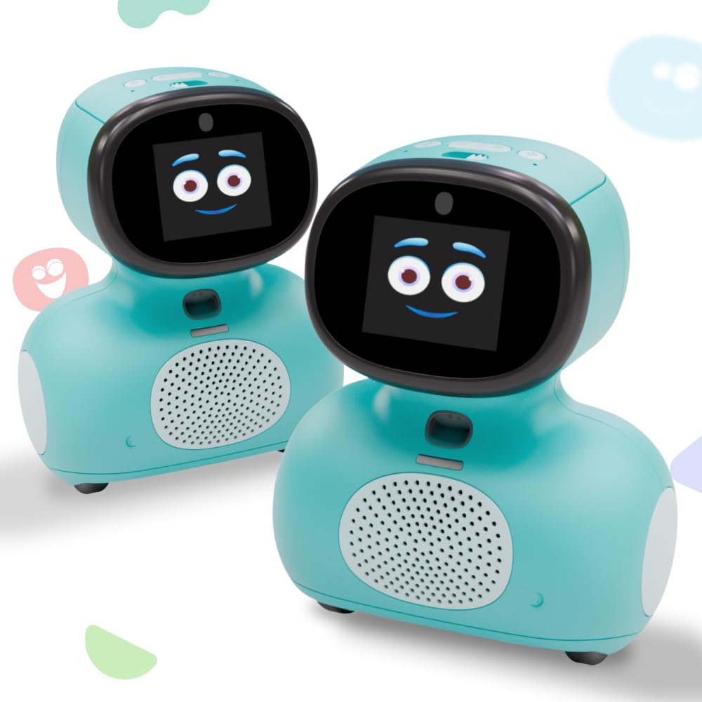 MIKOMini Twin Pack (Blue) Max 1 Year : AI-Enhanced Intelligent Robot Designed for Children| Fosters STEM Learning & Education| Ideal Gift for Boys & Girls of Ages 5-12