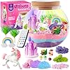 Unicorn Light-Up Terrarium Kit for Kids - LED Night Light Birthday Gift for Girls Ages 4 5 6 7 8-12 Year Old - Unicorn Toys for Girls - DIY Arts and Crafts Kit for Kids - Best Girls Presents