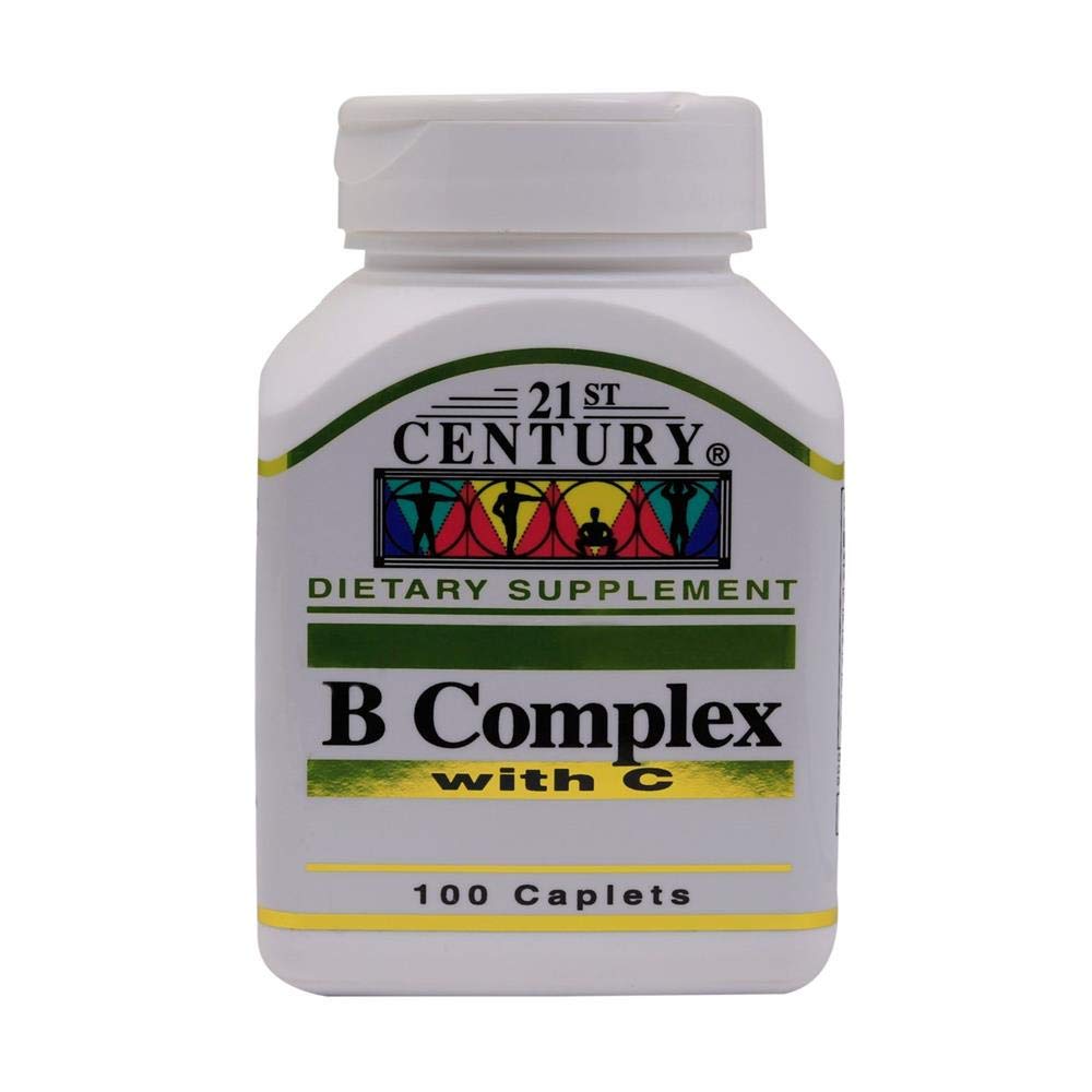 21st Century B-Complex with C Caplets - 100 Capsules