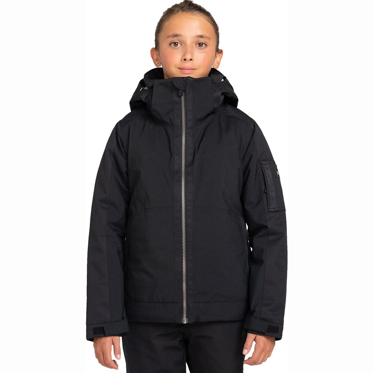 Roxy Meade Girl Insulated Snowboard Jacket (Girl's), Black/Black, Large