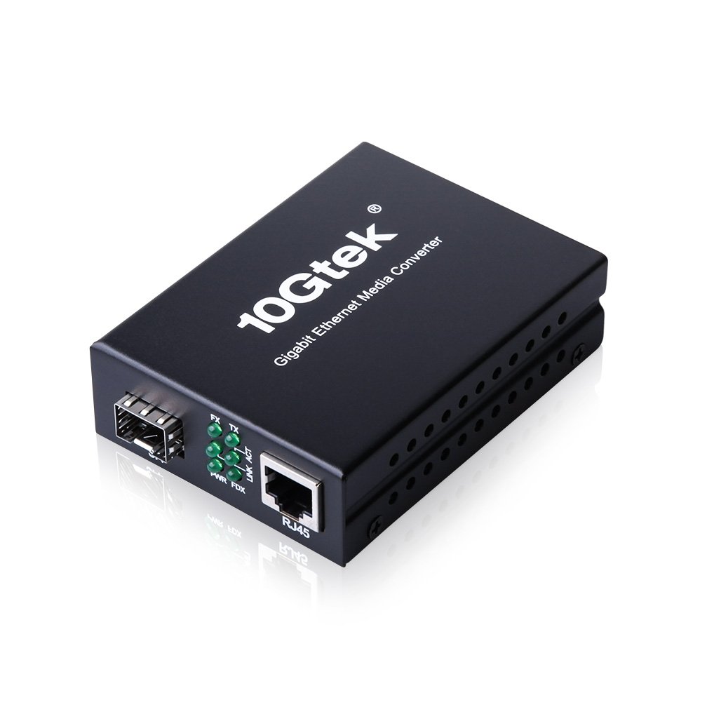 Ipolex 1.25Gb/s Ethernet Media Converter, 10/100/1000M RJ45 to 1000M SFP Slot, Copper to Fiber, Up to 20KM, ipolex