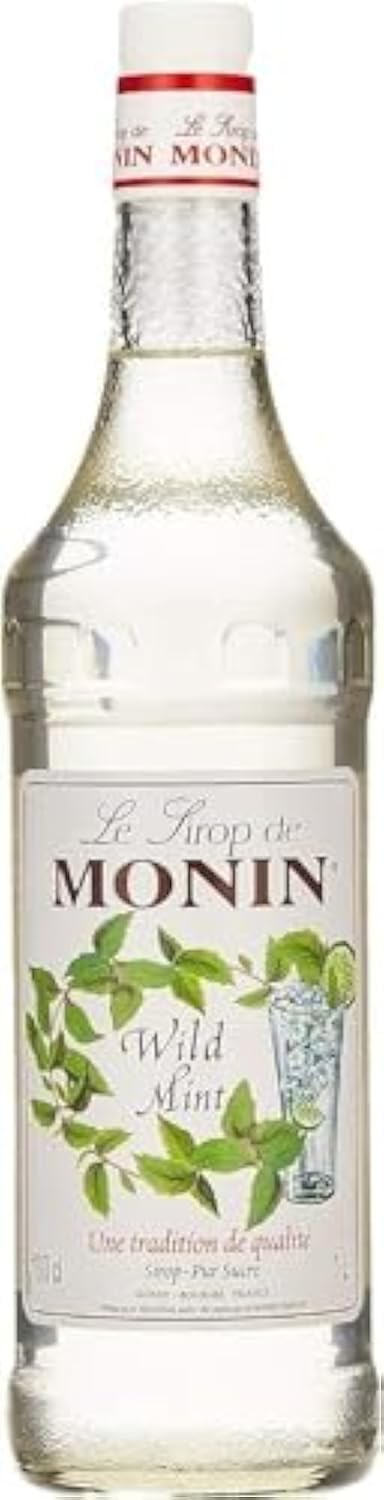 MoninWild Mint Syrup In Glass Bottle, 1 Litre