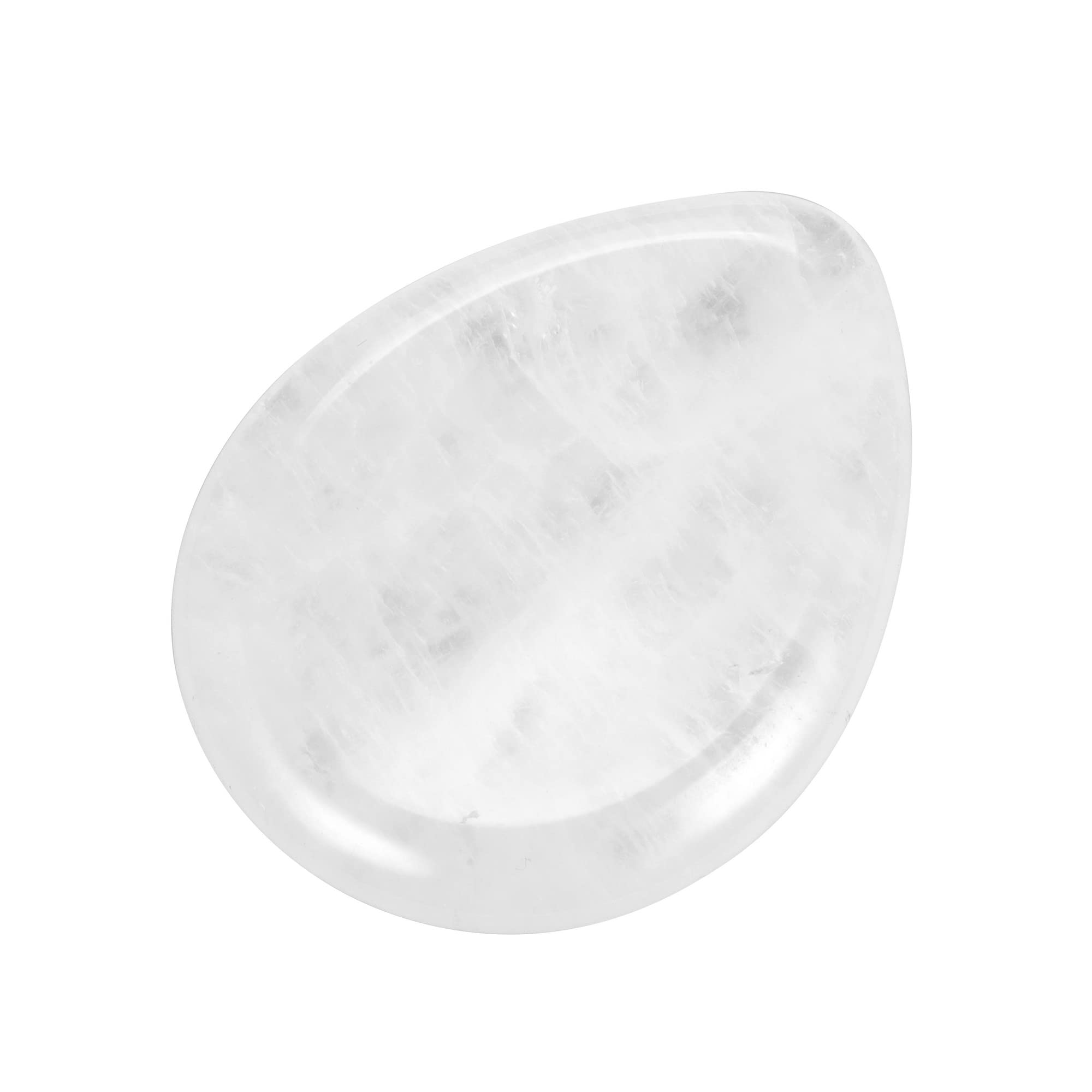 CrystalTearsClear Quartz Crystal Worry Stone Thumble Polished Healing Crystals Pocket Palm Stone Thumb Worry Stones for Anxiety Stress Relief Crystal Therapy