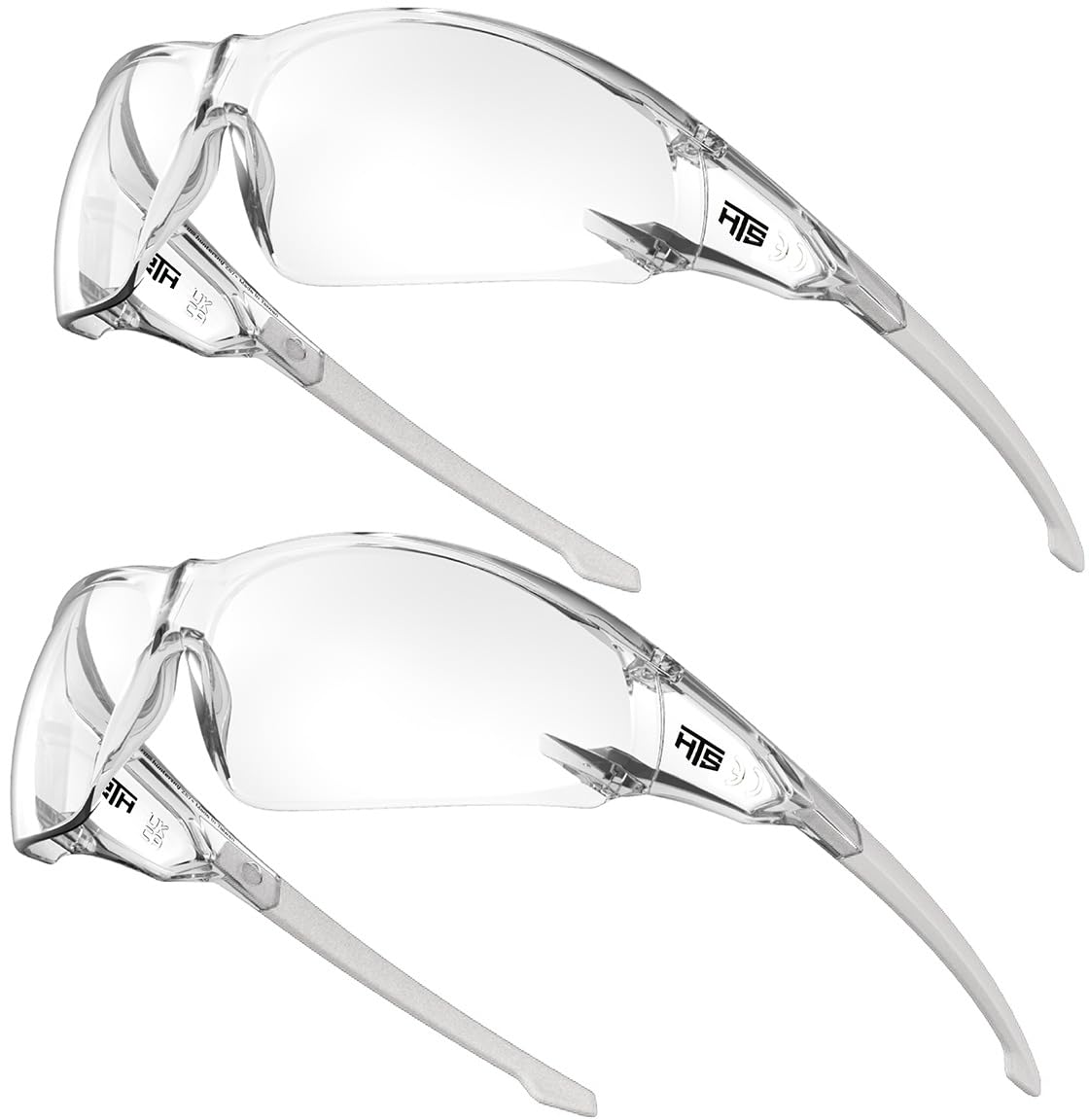 HUNTERSKY HTS Lightweight Protective Anti Fog Wrap-Around Clear Shooting Safety Glasses with ANSI Z87.1 Scratch Resistant