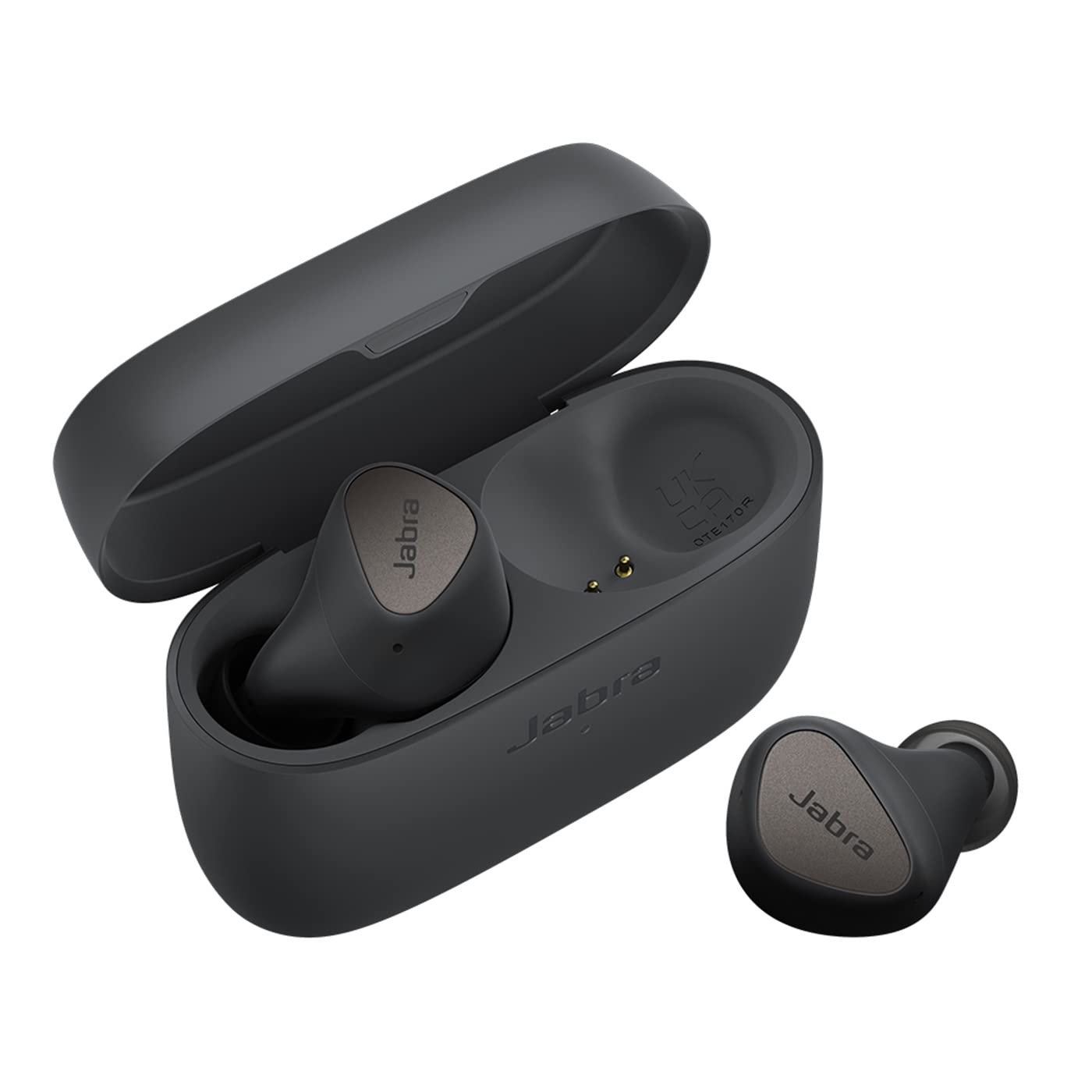 (Refurbished) Jabra Elite 4 Wireless Earbuds, Active Noise Cancelling, Comfortable Bluetooth Earphones with Spotify Tap Playback, Google Fast Pair, Microsoft Swift Pair and Dual Pairing - Dark Grey