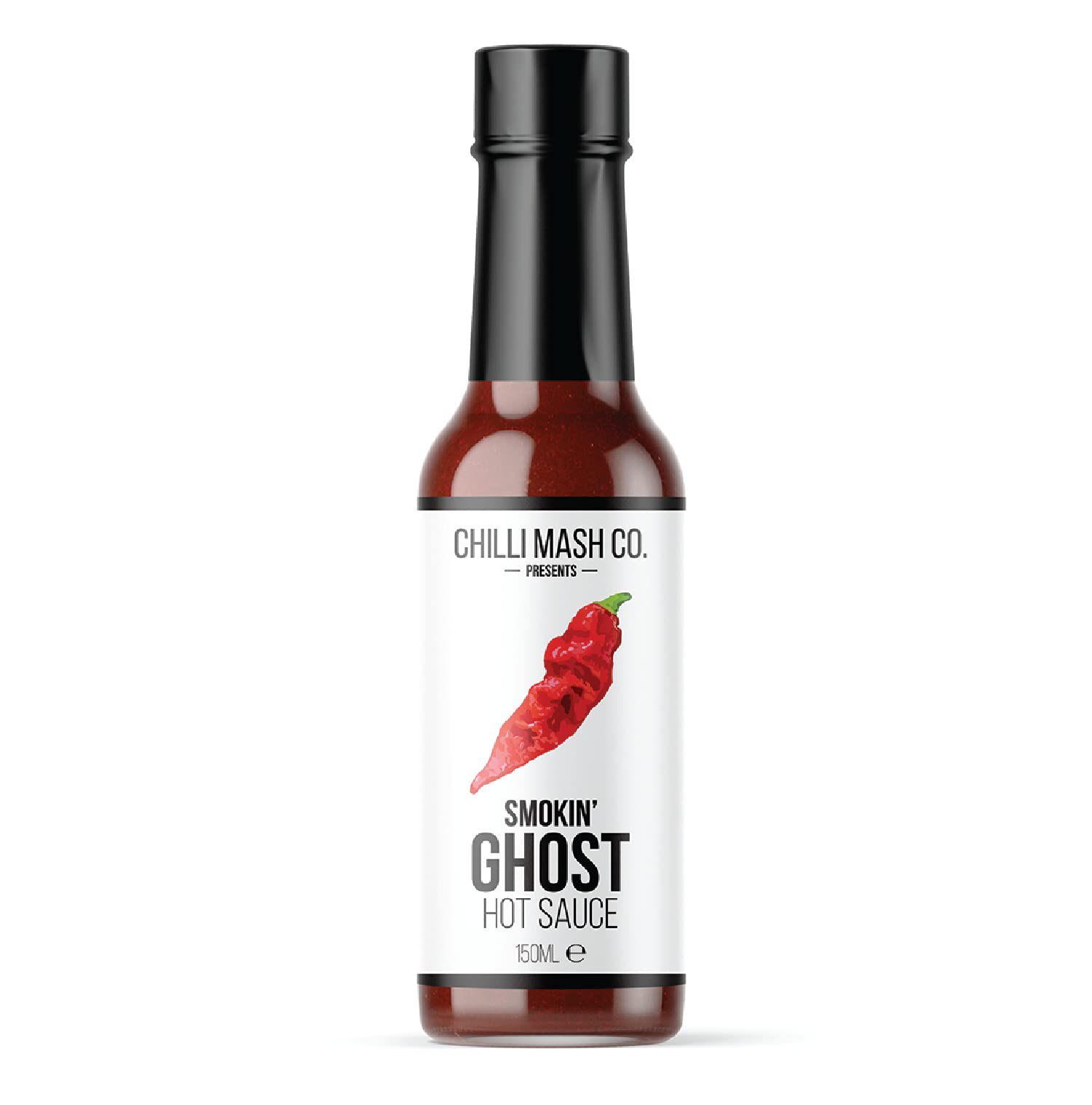 Smokey Ghost Chilli Hot Sauce | Chilli Mash Company | Ghost Pepper BBQ Chilli Sauce | Vegan and Vegetarian Friendly | 150 ml