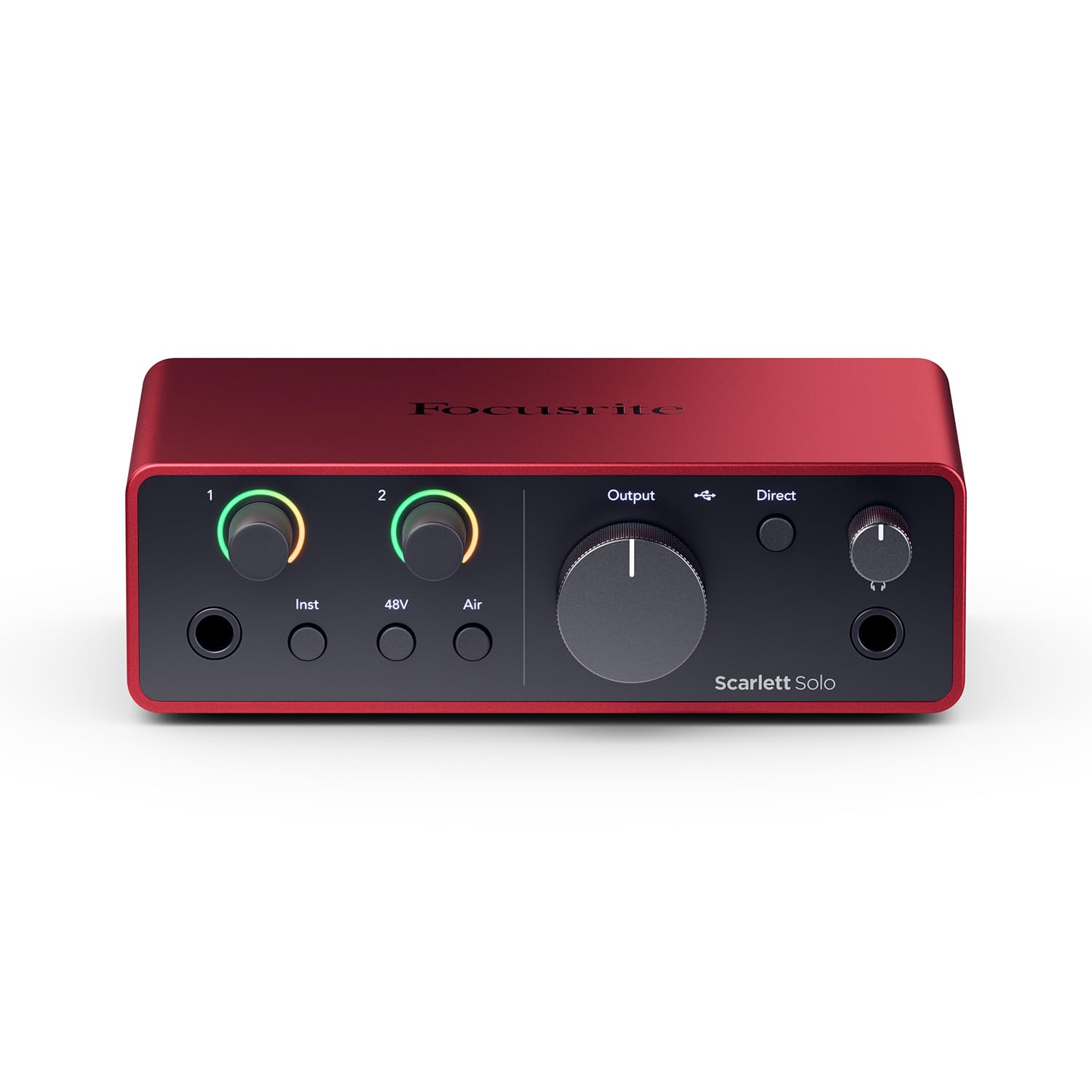 Focusrite Scarlett Solo 4th Gen USB Audio Interface, for the Guitarist, Vocalist, or Producer — High-Fidelity, Studio Quality Recording, and All the Software You Need to Record