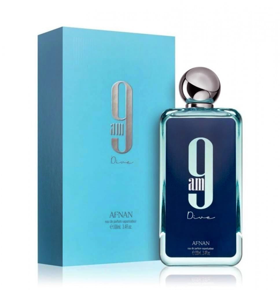 9AM Dive by Afnaán Eau de Parfum Spray Unisex, 3.4 Oz / 100ml