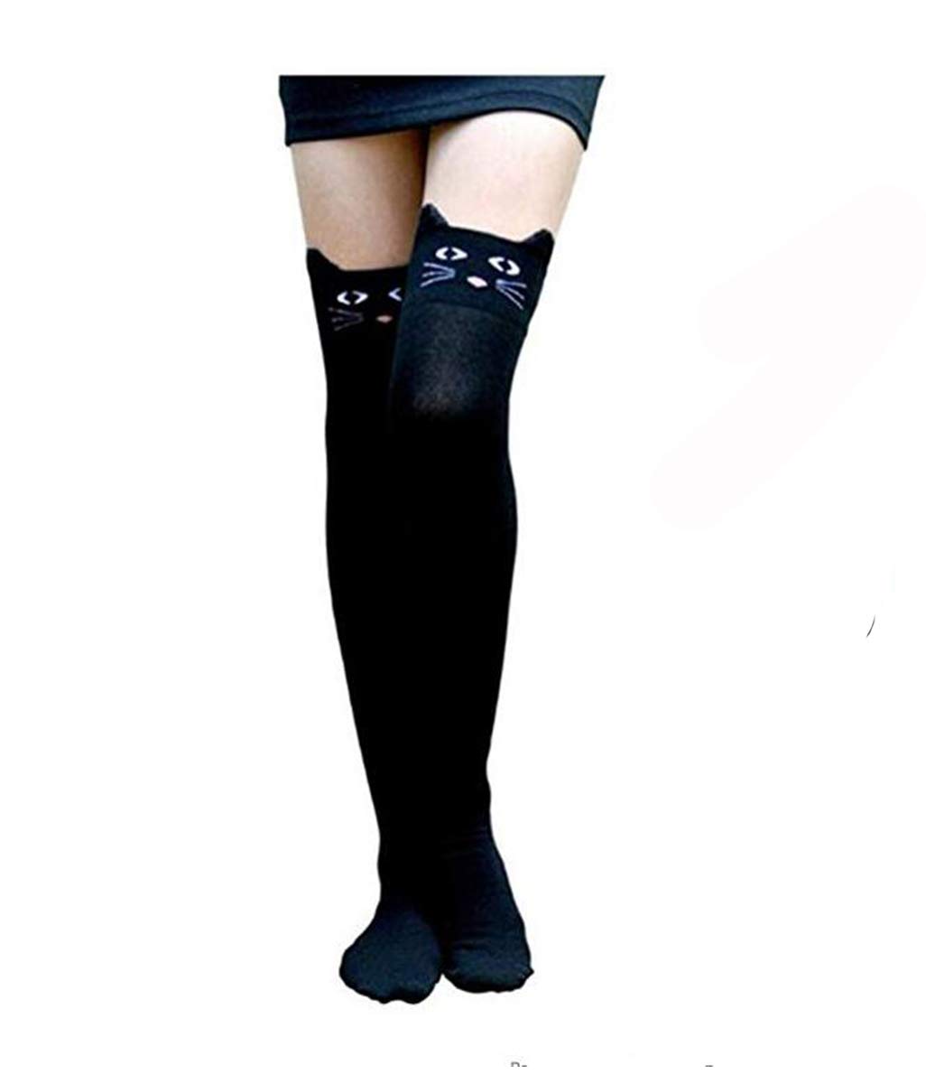 SHOWEET Womens 3D Animal Cartoon Over-Knee Socks/Lady Cute High Socks