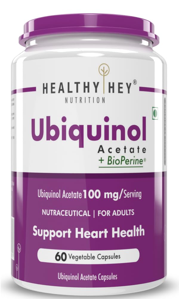 HealthyHey Nutrition Ubiquinol - Acetate - (60 Veg Capsules)