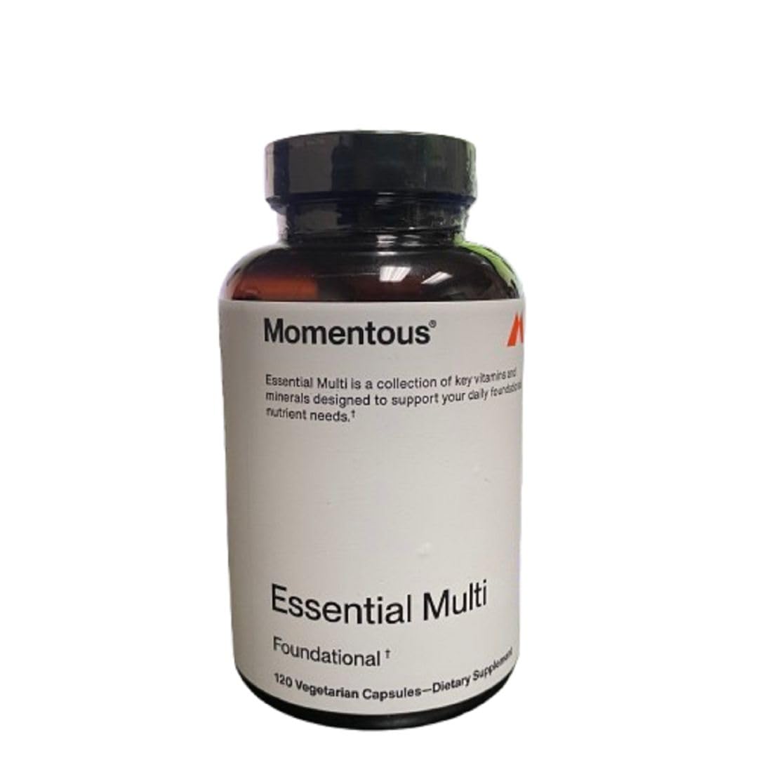 MomentousBrand Essential Multivitamin for Women and Men | 120 Capsules (30 Servings) | Complete Vitamin and Mineral Complex | GMO-Free, Gluten Free