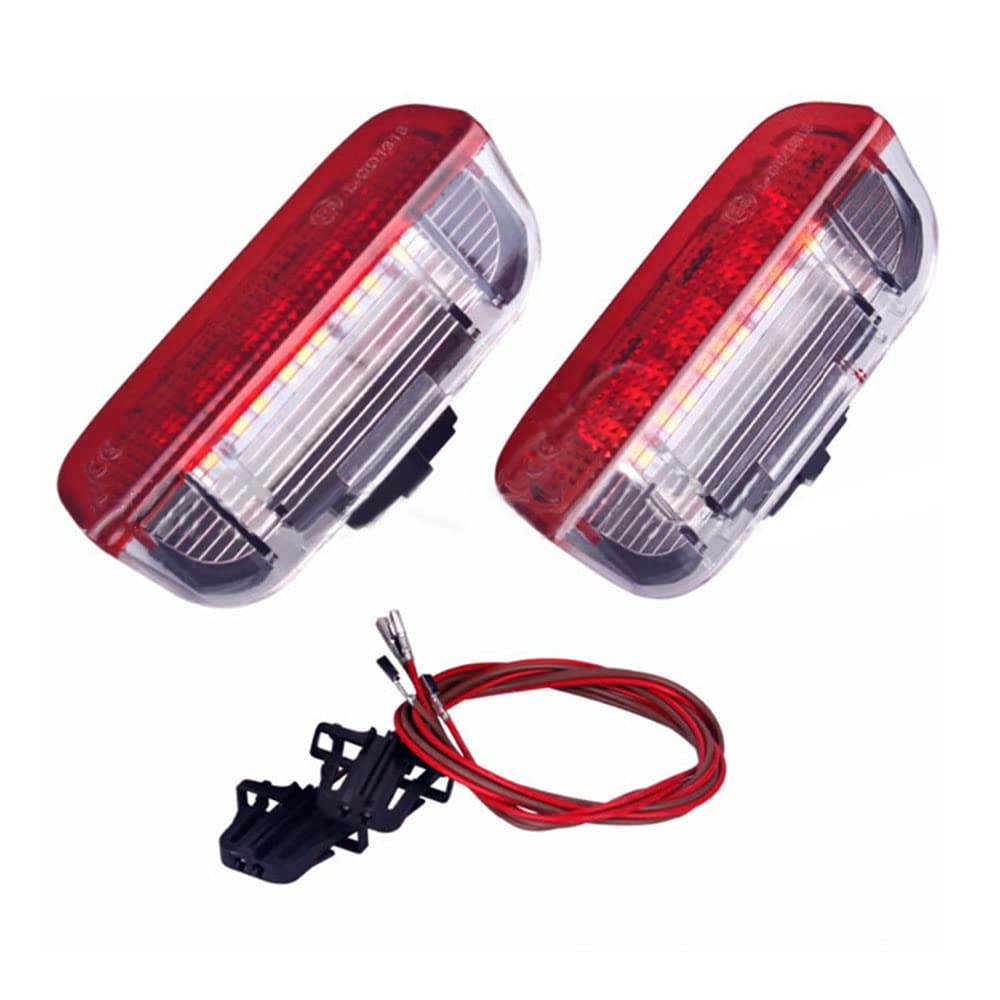 WushXiao 2Pcs LED Rear Door Lamp Original Position Welcome Lamp Floor Lamp for Volkswagen Passat for Sueton for Tourui for Tuguan for Porsche