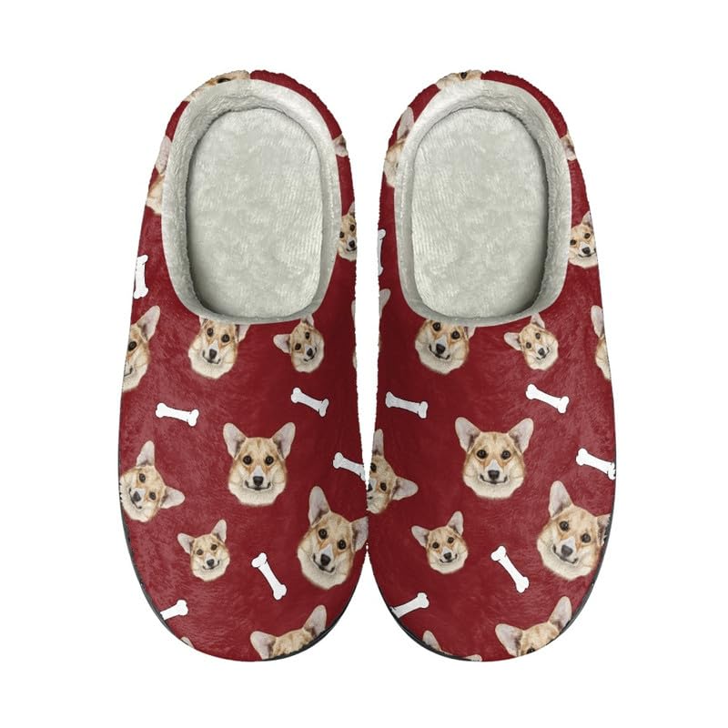 KuiaobatyGirls Warm Flannel Fluffy Slippers, Cow Print,Animals,Floral Pattern Anti Slid Soft Slippers Sole Cozy House Shoes