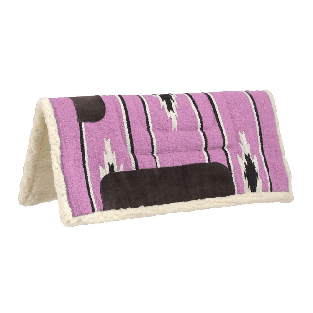 Tough 1Pony square Saddle Pad, Pink/black/Cream