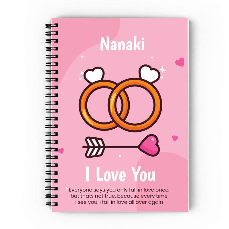 I Love You Nanaki A5 Size Notebook, Soft Cover (300 GSM) (100 GSM Unruled)