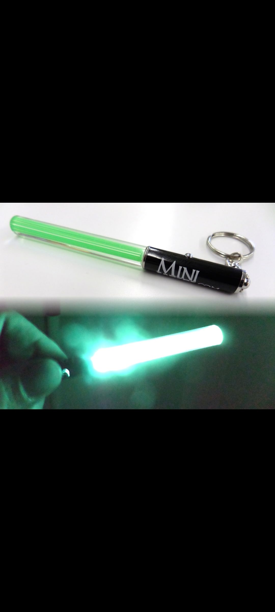 Green Light Saber Keyring MiniSaber LED Mini Sabre