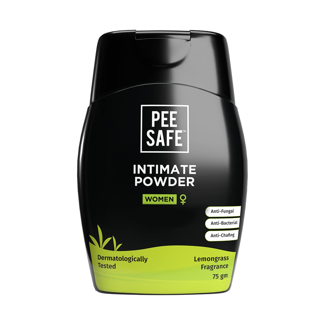 PEESAFE Intimate Powder, Lemongrass Fragrance, Prevents Rashes, Irritation & Fungal Infections, 75 g