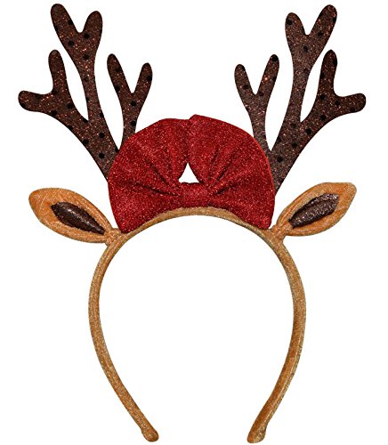 Christmas Reindeer Antlers Headband Adult Kids Girls Boys - One Size fits Most (1)