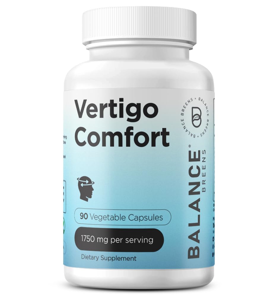 Vertigo Relief Supplement 1750 Mg - Motion Sickness, Dizziness, Tinnitus, Migraine - Inner Ear Balance - Natural Alternative to Anti Vertigo Bracelet & Pillow